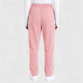 thumbnail image 4 of Straight Leg Scrub Pants for Women with Pockets Scrub Pants Mid Rise Straight Fit Cargo Pants Soft Stretch Summer Pants Pink M, 4 of 4