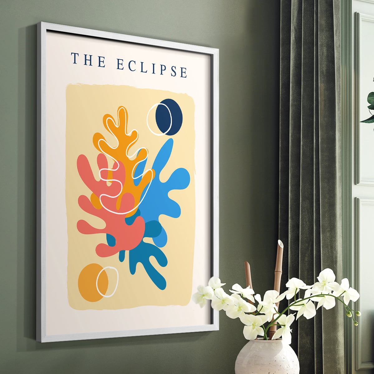 Matisse CCCXI in White Solid Wood 11 x 14 Framed Print