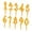 Gold, variant on Cute Number Birthday Candle Holder Set, Reusable Silver Digital Cake Topper Decorations 0-9 Adjustable Birthday Cake Candle Stand for Party Anniversary