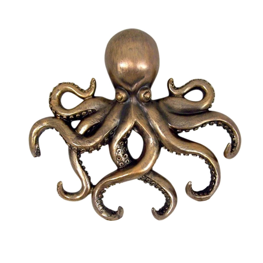 Octopus Key Holder Bronze Retro Look Key Hook Sea Theme Hook Key Hanger