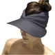 thumbnail image 1 of Sombreros de moda para mujer, visera solar, sombrero sólido ancho de verano, viseras de protección, gorra de playa con cola de caballo, sombrero para mujer, 1 of 4