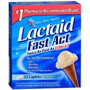 LACTAID Fast Act Caplets 32 Caplets (Pack of 2)