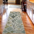 thumbnail image 3 of Ambesonne Bohemian Decorative Rug Carpet, Pastel Botanical Tiles, 2' 5" x 7' 5", Laurel Green Fawn, 3 of 3
