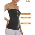 thumbnail image 2 of AllyCat 3 Pack Women's Seamless Stretch Long Bandeau Tube Top Ribbing Bottom Slimming Shirt, 2 of 7