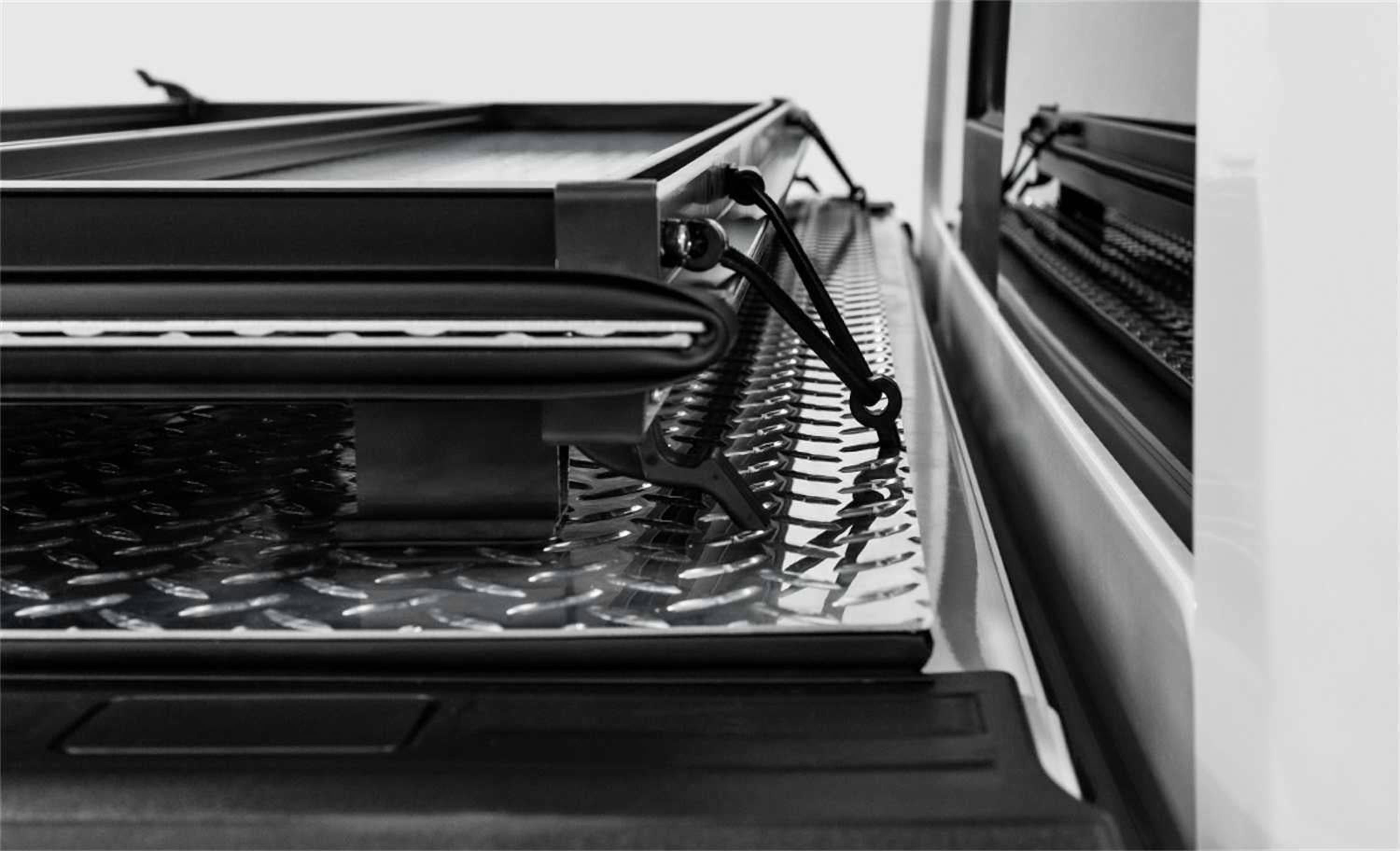 ACI LED Lights B3010079 LOMAXTM Hard Tri-Fold Cover, Black Urethane Finish Single Rail