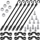 thumbnail image 1 of 6 accesorios para kayak, cuerda elástica de 18 pulgadas y 6 mm con gancho de cuerda elástica con tornillo, juego de hebilla fija, 1 of 5