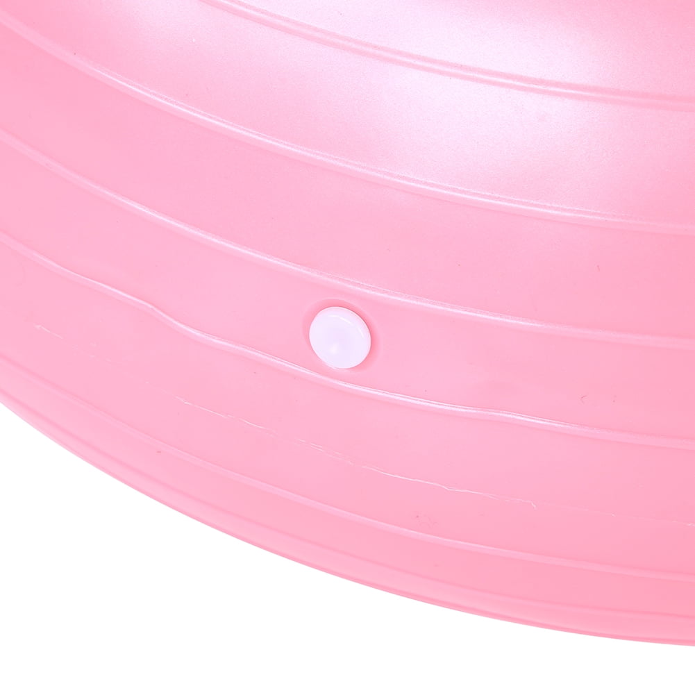 Tebru Yoga Ball,50cm PVC Pink Doughnut Shape Thicken Anti-explosion Inflatable Seating Exercise Yoga Ball