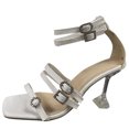 thumbnail image 1 of Heiheiup Ladies Fashion Leather Surface Solid Color Buckle High Heel Fashion Sandals, 1 of 7