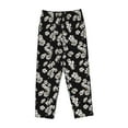 thumbnail image 4 of Goofa Daisies Flowers Printed Soft Pajama Pants for Women, Wide Leg Comfy Casual Lounge Yoga Pants-Small, 4 of 9