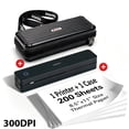 thumbnail image 5 of HPRT MT610Pro 300DPI Wireless Portable Thermal Printer Bundle, Inkless Bluetooth Printer with Carrying Case & 200 Sheets Letter Paper, Supports 8.5" x 11", for Home, Office & Travel, 5 of 8
