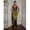 Olive Green, variant on Womens Olive Green Satin Slip Dress, Elegant High Slit Gown, Formal