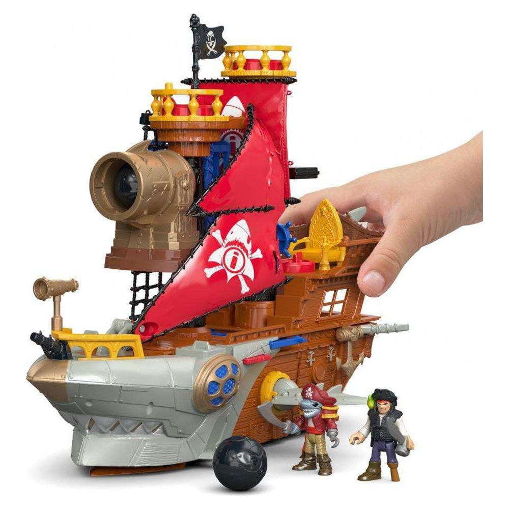 Imaginext Shark Bite Pirate Ship Playset - image 3 of 26