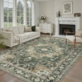 thumbnail image 4 of SIXHOME 9'x12' Rugs for Living Room Washable Traditional Distressed Soft Carpet Large Area Rug Retro Floral Indoor Throw Rug for Bedroom Dining Room Vintage Green, 4 of 8