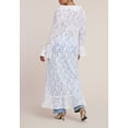 thumbnail image 2 of ELOQUII Women's Plus Size Lace Ruffle Duster, 2 of 2