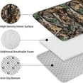 thumbnail image 5 of Brown Green Camo Leaves Branches Pattern Bathroom Rugs Sets 3 Piece,Toilet Cover Set,Absorbent Non Slip Bathroom Mats Sets with U-Shaped Contour Rug Toilet Rug Set, 5 of 5