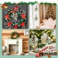 thumbnail image 5 of 2 Pack Christmas Mistletoe Decor, 9in Artificial Mistletoe Decoration with Red Berries, Artificial Mistletoe Floral Stems,Mistletoe Hanging Ornament for Christmas Tree Fireplace Door Home Decor(Red), 5 of 7