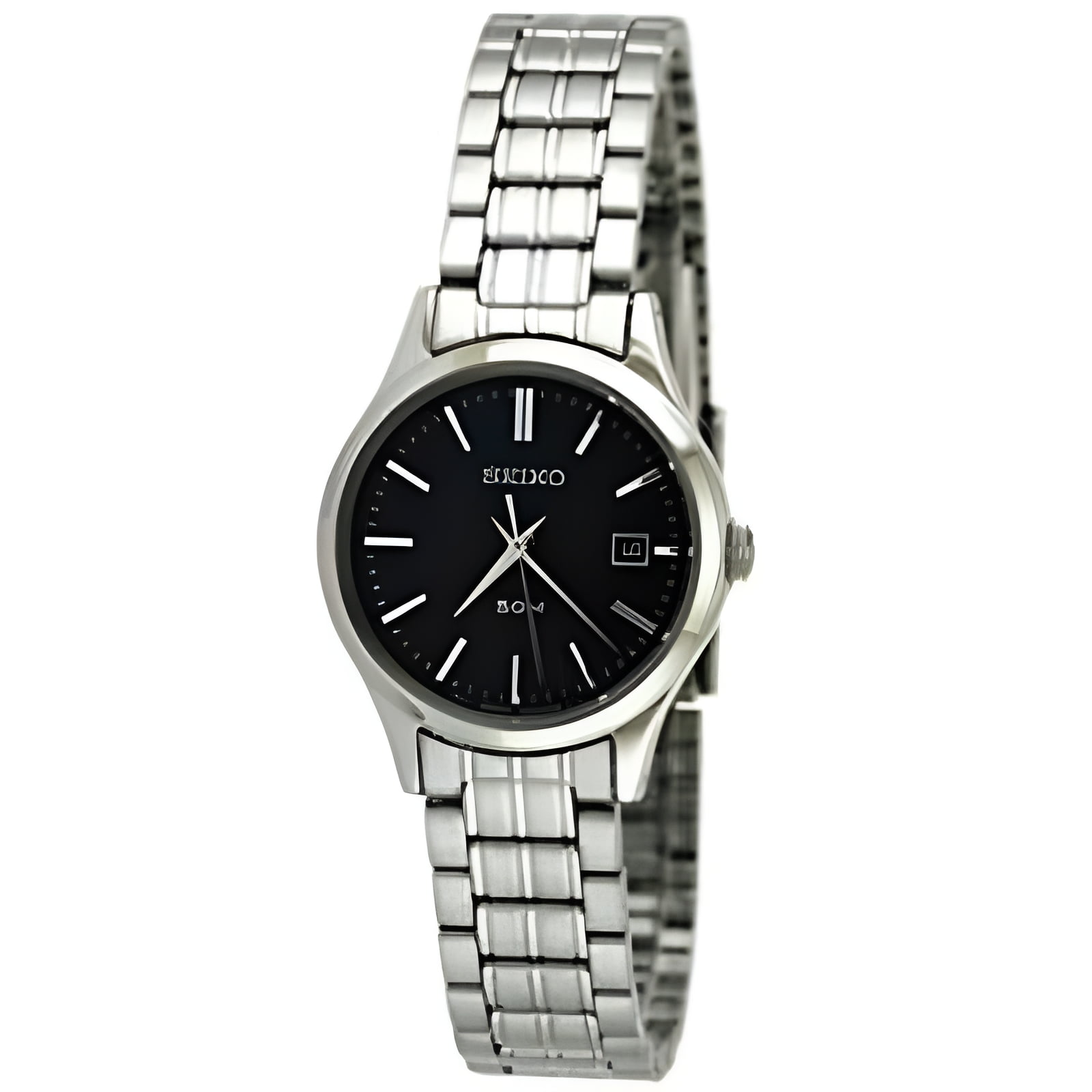 Seiko, Women's Stainless Steel Quartz Watch, SXDC41, Black dial