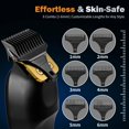 thumbnail image 3 of Recortadora de barba Elehomyou recargable para hombre con 6 peines guía, 3 of 7