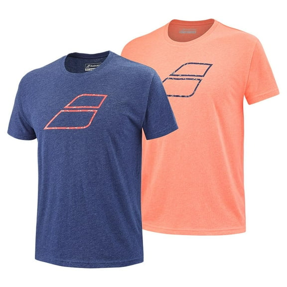 Babolat Men`s Exercise Big Flag Tee (  SMALL Estate Blue Ht  )
