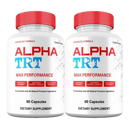 Alpha TRT Capsules for Men, Advanced Formula, All-Natural Formula Maximum Strength, AlphaTRT Pills, Performance Supplement (2 Pack)
