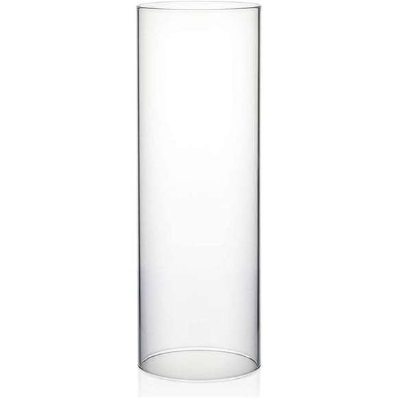WGV Clear Glass Hurricane Candle Holder Vase, 12-Inch