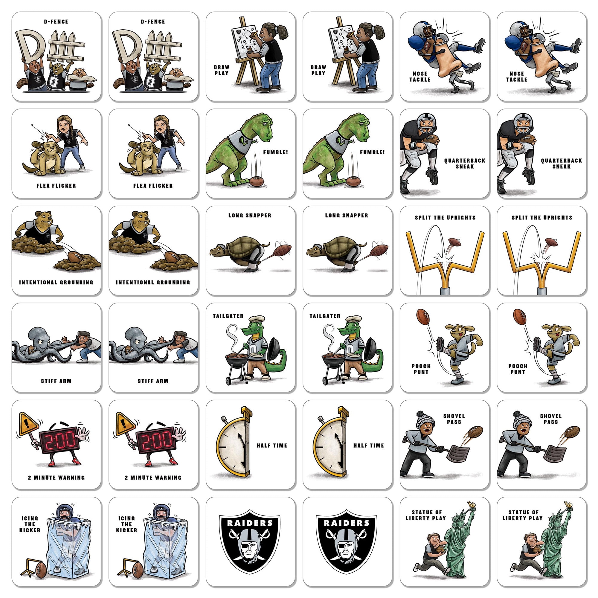 YouTheFan NFL Las Vegas Raiders Memory Match Game