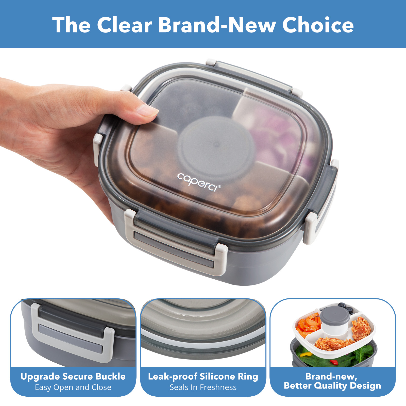 Buy Caperci Superior Salad Container for Lunch To Go Large 55oz