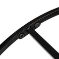 thumbnail image 4 of 2 Layers 5mm Thick Tempered Glass Countertops Round Wrought Iron Coffee Table Black, 4 of 9