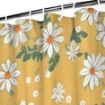 thumbnail image 3 of Yellow Daisy Flower Pattern Shower Curtain 36"x72" ,Bathroom Decorative Shower Curtains Set with 12 Hooks,Modern Waterproof Washable Shower Curtain, 3 of 6