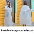 thumbnail image 3 of Imperméable Long pour Adulte Voyage Pêche Escalade Poncho de Pluie à Capuche (Blanc), 3 of 6