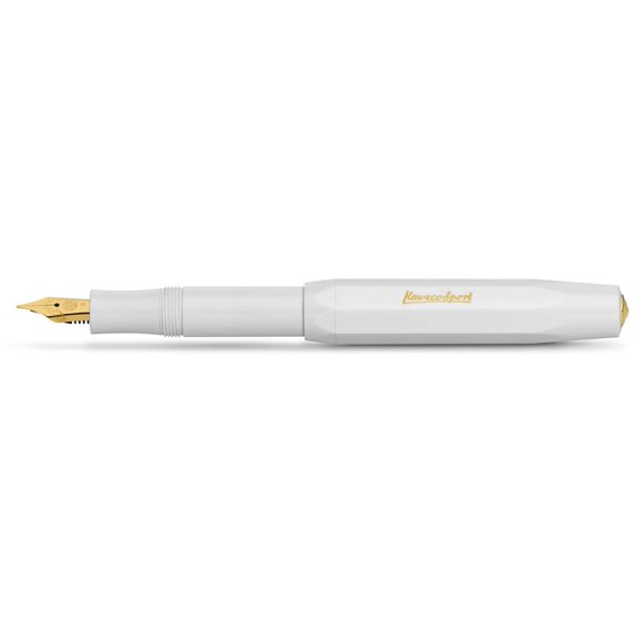 Pluma Estilográfica Kaweco Classic Sport Blanca Punta Ancha 13 cm