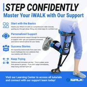 IWALKFree Hands & Pain Free Knee Crutch, Alternative to Crutches - Black & Blue