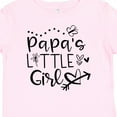 thumbnail image 4 of Inktastic Papa's Little Girl with Hearts Flower and Butterfly Girls Baby T-Shirt, 4 of 5