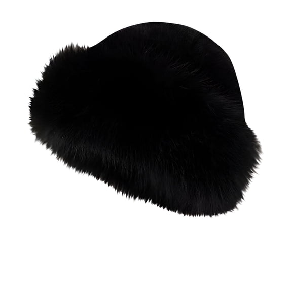 TELOLY Plush Fuzzy Bucket Hat for Women Warm Fluffy Faux Fur Fisherman Cap Winter Slouchy Sherpa Fleece Hat for Teen Girl