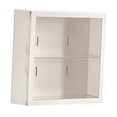 thumbnail image 1 of Vitrina transparente de 2 capas, estante de pared con puerta, vitrina de mostrador Blanco, 1 of 9