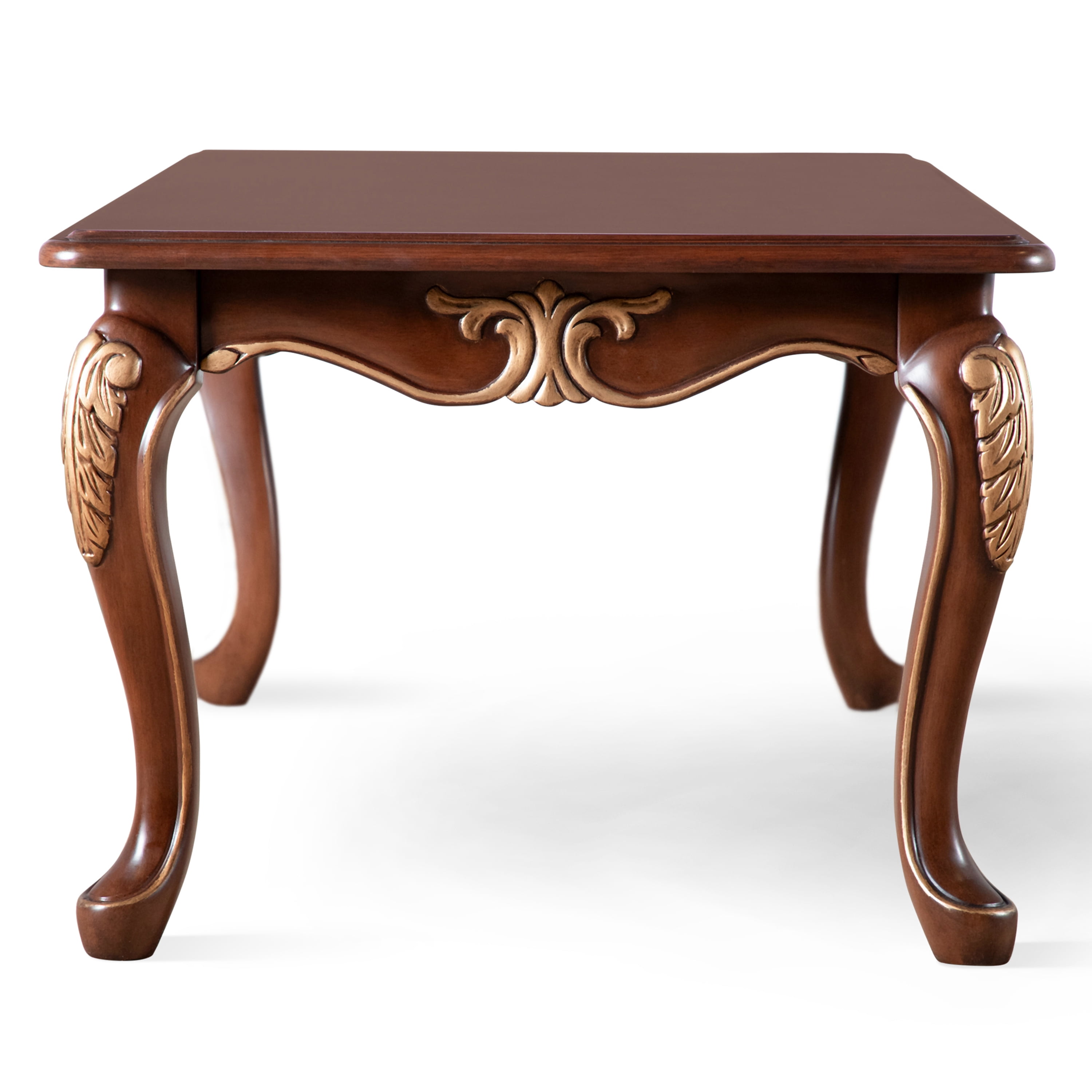 Furniture of America Garien Traditional Solid Wood Coffee Table, Cherry