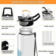 thumbnail image 3 of Blue Flower Sport Bottle With Straw 1L/1000ml, 3 of 5