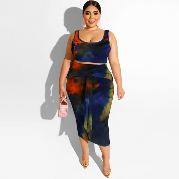 Navy plus top size suit