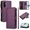Purple, variant on For Samsung Galaxy A16 5G / 4G Wallet Phone Case-PU Leather Magnetic Flip Cover with 9 Credit Card Slots,Zipper Pocket & Detachable Wrist Strap,Shockproof,Dark Blue,For Galaxy A16 5G / 4G