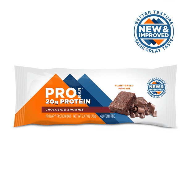 PROBAR PROTEIN Bar, Chocolate Brownie, 20g PlantBased Protein, 12