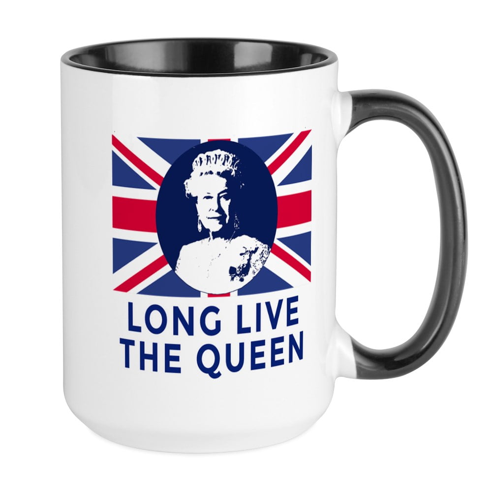 CafePress Queen Elizabeth II Long Live The Quee Large Mug 15 oz