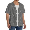 thumbnail image 4 of Wukai Airplane Routes Around The World Men's Casual Short-Sleeve Button Down Shirt - Lightweight Summer Dress Shirt for Daily Wear-Large, 4 of 7