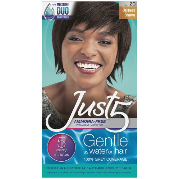 Just 5 Women Permanent Hair Color Darkest Brown, Pack of 3