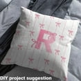 thumbnail image 2 of jejeloiu Personalized Letter R Fabric by the Yard 2 Yards,Monogrammed Theme Room Decor Fabric by the Yard,Pink Chic Bowtie Fabric for Sewing For Girls,Ultra Soft Bedroom Decor, 2 of 6