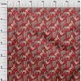 thumbnail image 3 of oneOoneRayonRedFabricAnimalWithFlowerSewingFabricByTheYardPrintedDiyClothingSewingSupplies56InchWide, 3 of 4