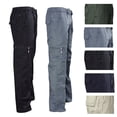 thumbnail image 5 of Hirigin MENS CASUAL ELASTICATED WAIST CARGO COMBAT TROUSERS PANTS WORK RUGBY BOTTOMS, 5 of 5