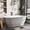 1500mm, outer gray, inner white, variant on 67 Inch Acrylic Freestanding Soaking Bathtub – Modern Oval Stand Alone Tub with Chrome Drain & Overflow – Deep Luxury Bath for Contemporary Bathrooms – White Finish – freestanding bathtub