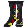 thumbnail image 4 of Crazy Socks Rasta Leaves, Weed Themed, Fun Print Novelty Crew Socks for Men, 4 of 6