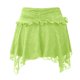 thumbnail image 3 of Falda mini de encaje con cintura baja para mujer, con volantes, plisada y fluida - Poliéster, S-L, 3 of 3