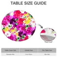 thumbnail image 6 of Round Fitted Tablecloth with Elastic Edges Fits 36"-44" Round Tables Pioneer Colorful Floral Waterproof Table Cover Washable Indoor and Outdoor for Party Kitchen Dinner Banquet Patio Picnic, 6 of 7